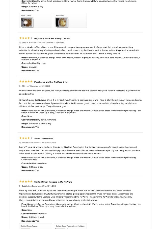 NuWave Oven Reviews and Information NuWave Oven Reviews and Information